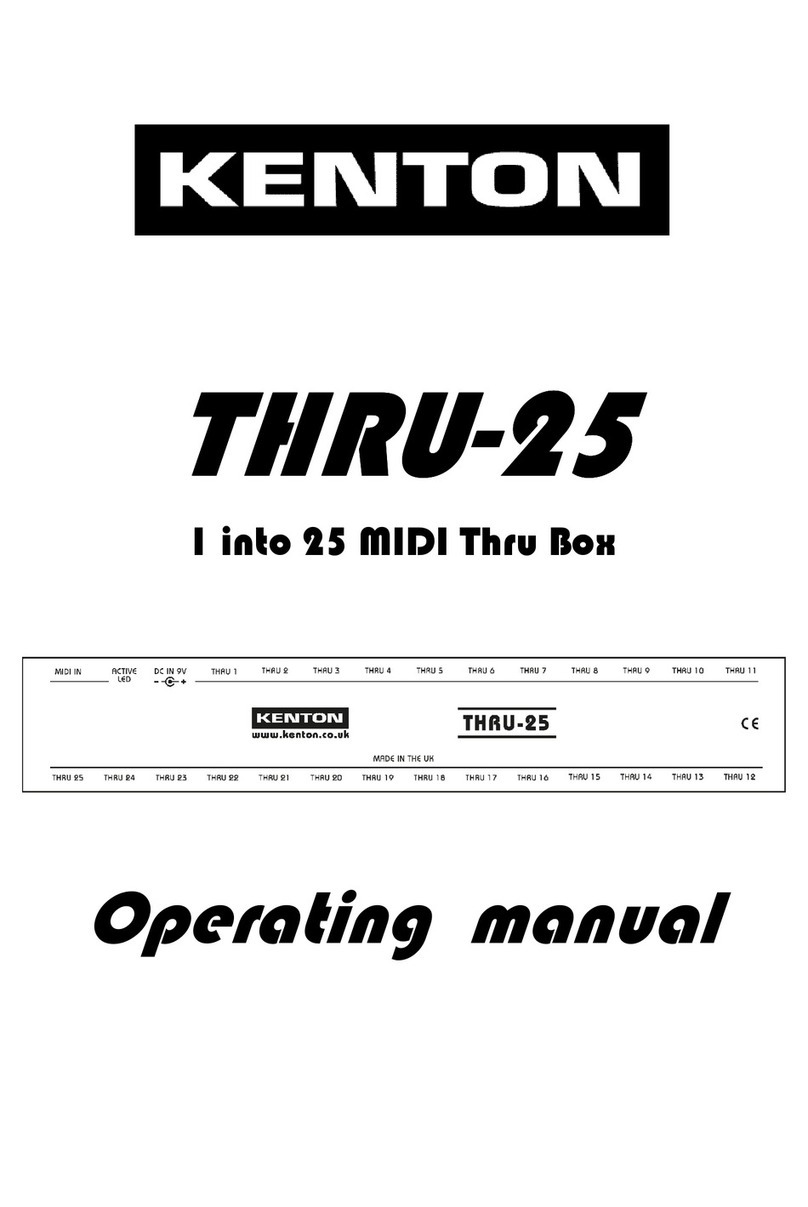 Kenton THRU-25 operating manual