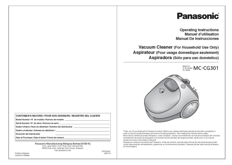 Panasonic MC-CG301 operating instructions