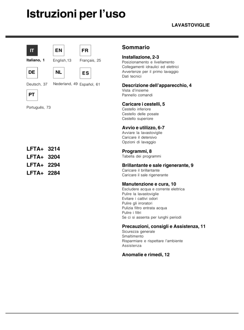 Hotpoint LFTA+ 3214 operating instructions