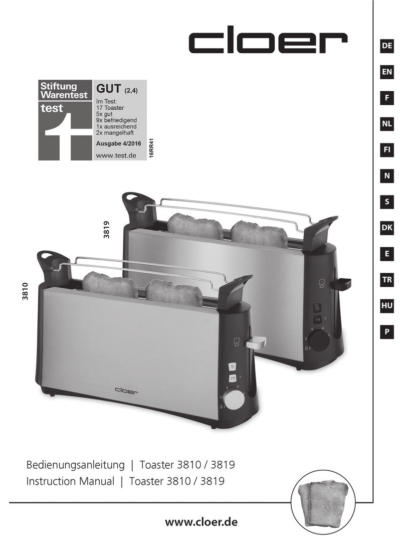 Cloer 3810 instruction manual