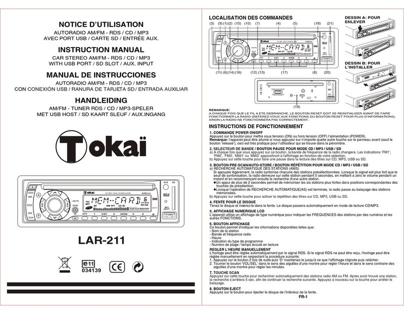Tokai LAR-211 User manual