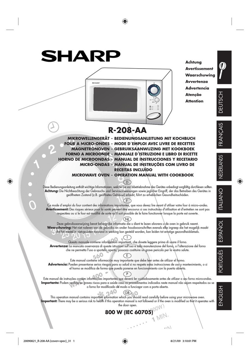 Sharp R-208-AA Instruction Manual