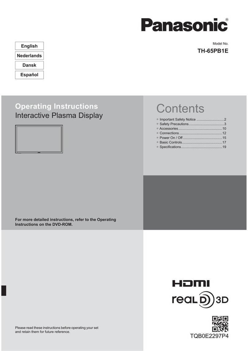 Panasonic TH-65PB1E operating instructions