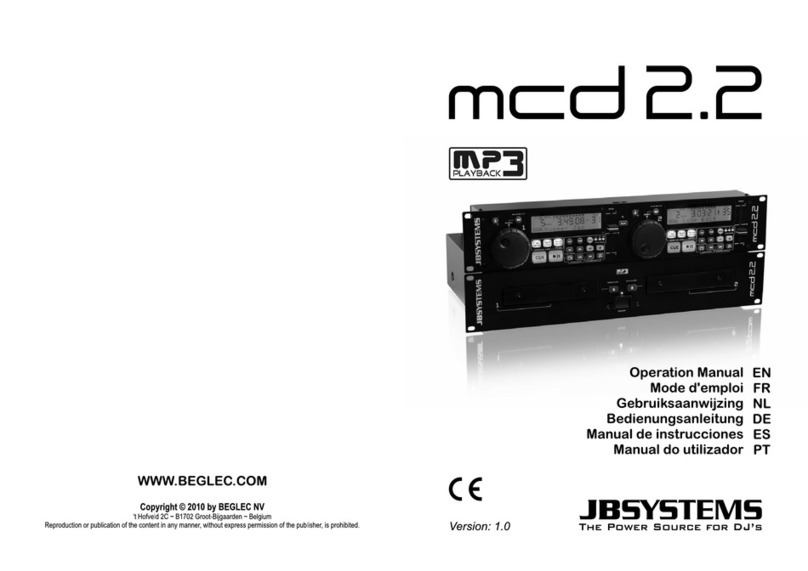 JB Systems mcd 2.2 User manual