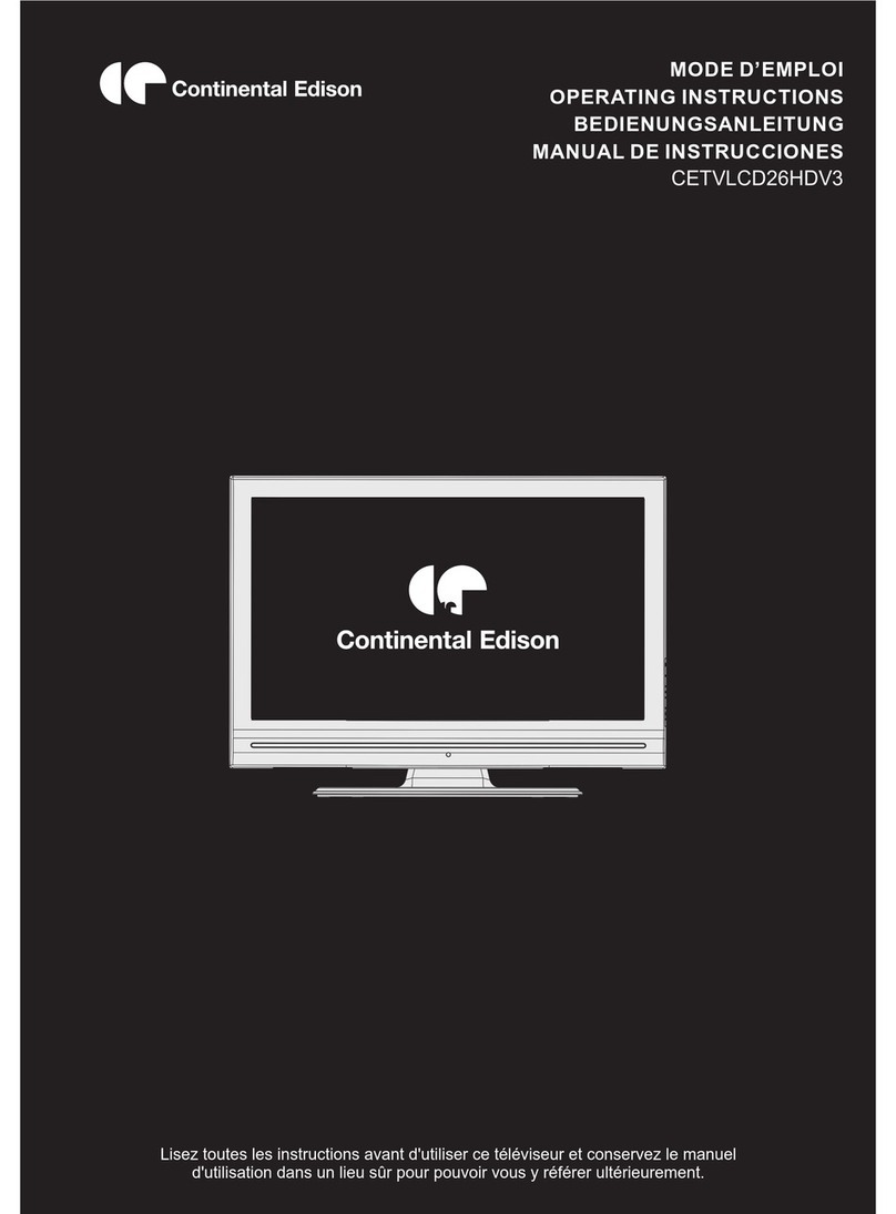 CONTINENTAL EDISON CETVLCD26HDV3 User manual