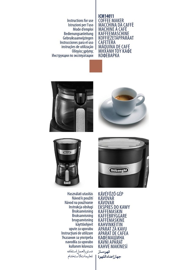 DeLonghi ICM14011 Instructions for use DeLonghi ICM14011 Instructions for use