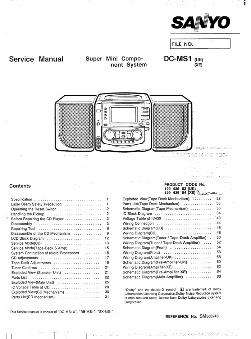 Sanyo DC-MS1 User manual Sanyo DC-MS1 User manual