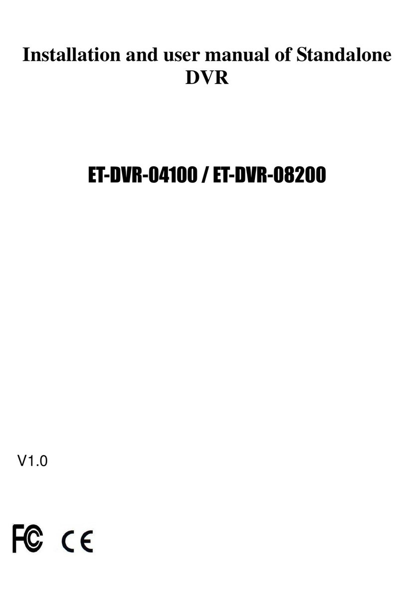 Standalone ET-DVR-04100 Installation and user manual