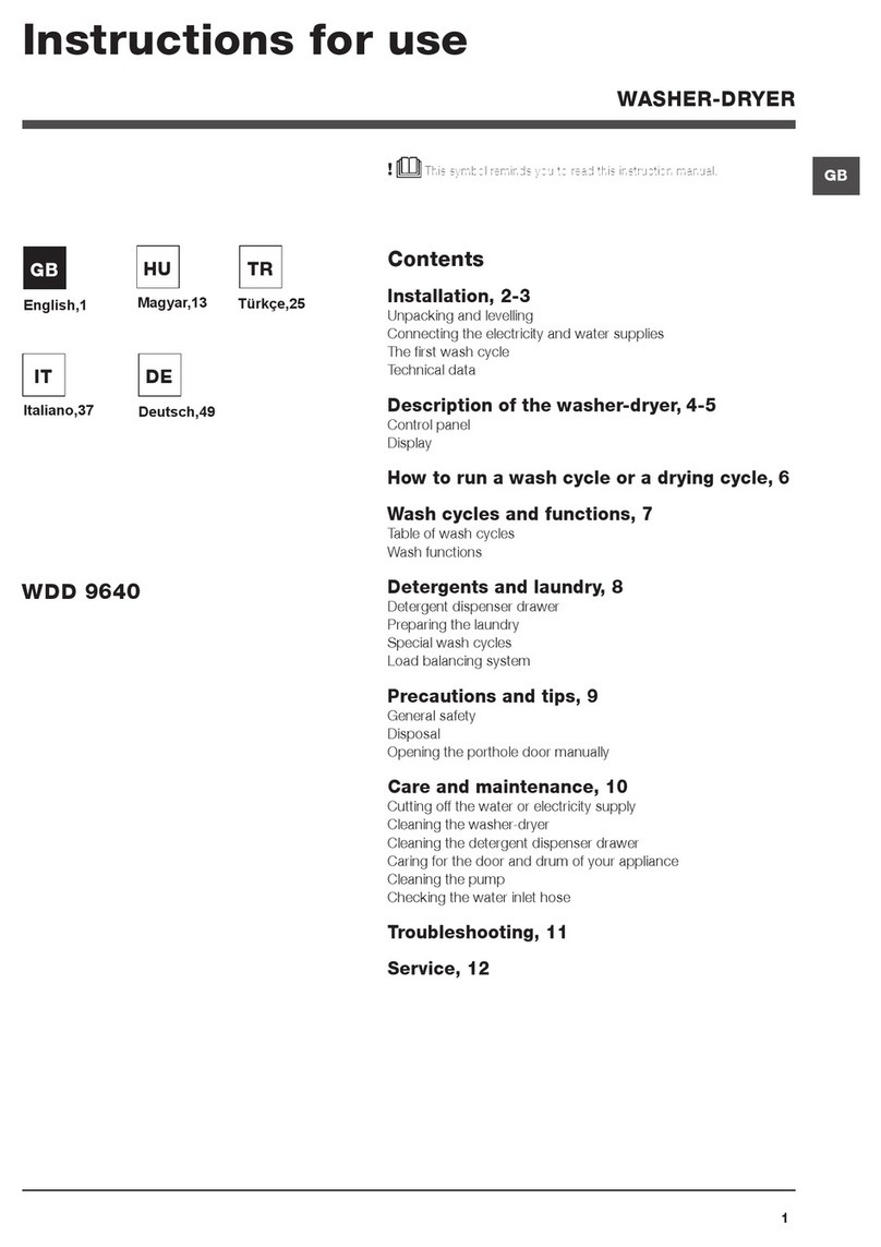 Hotpoint WDD 9640 Instructions for use