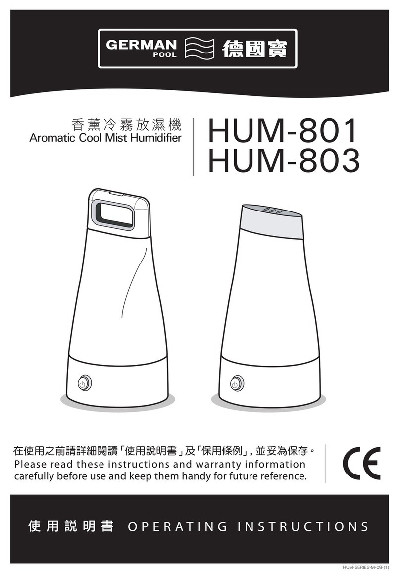 German pool HUM-801 operating instructions