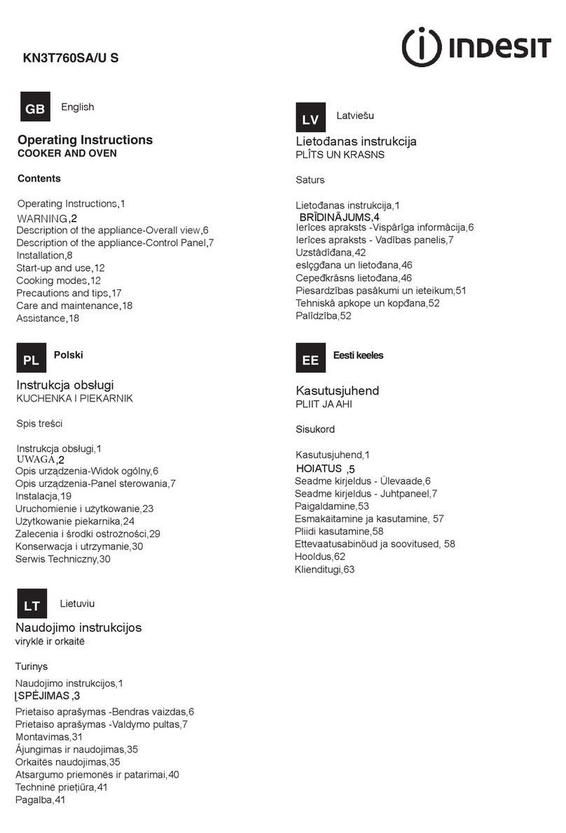 Indesit KN3T760SA/U S operating instructions