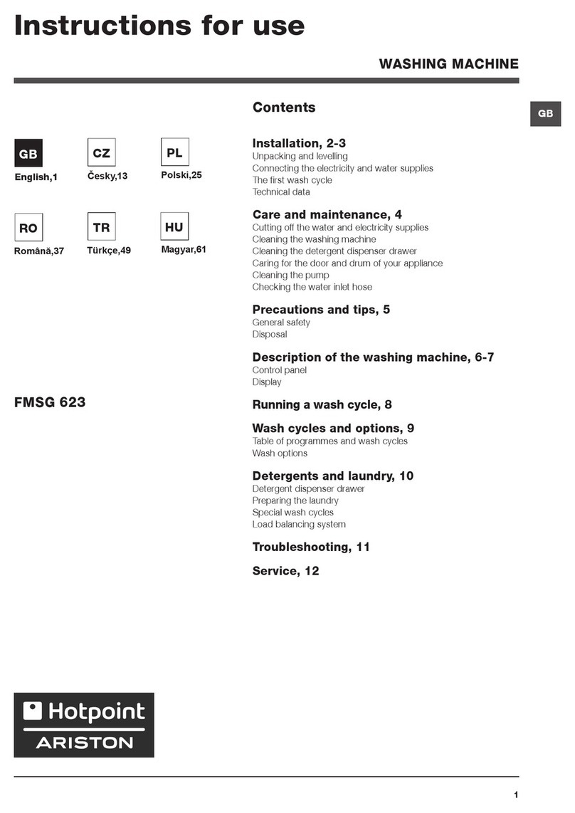 Hotpoint Ariston FMSG 623 Instructions for use