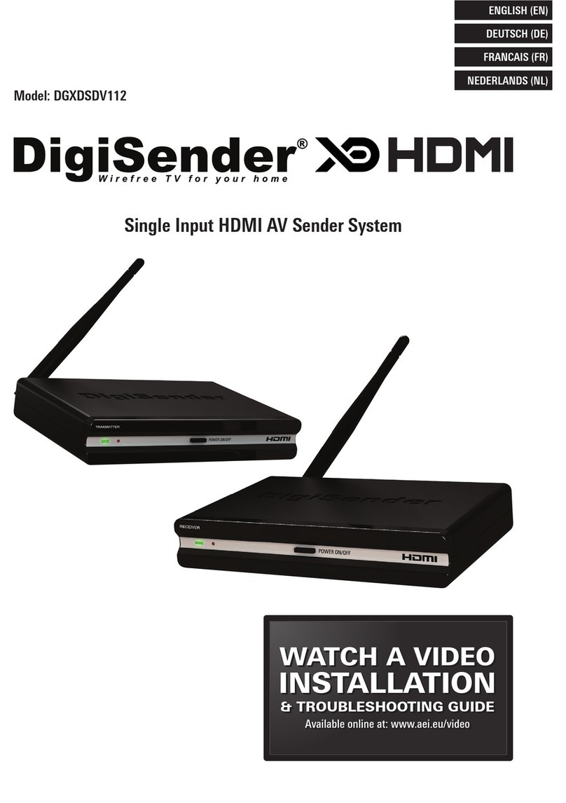 DigiSender DGXDSDV112 Installation and troubleshooting guide