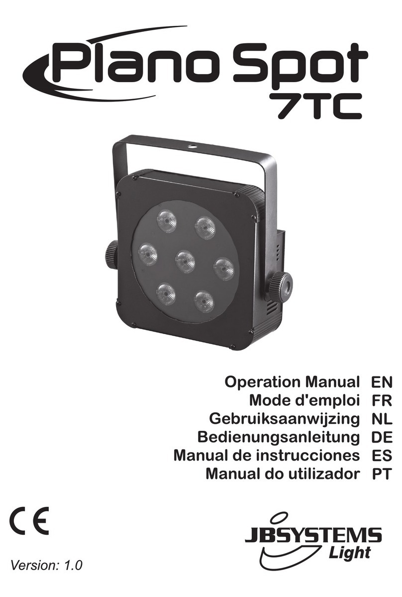 JB Systems Plano Spot 7TC User manual