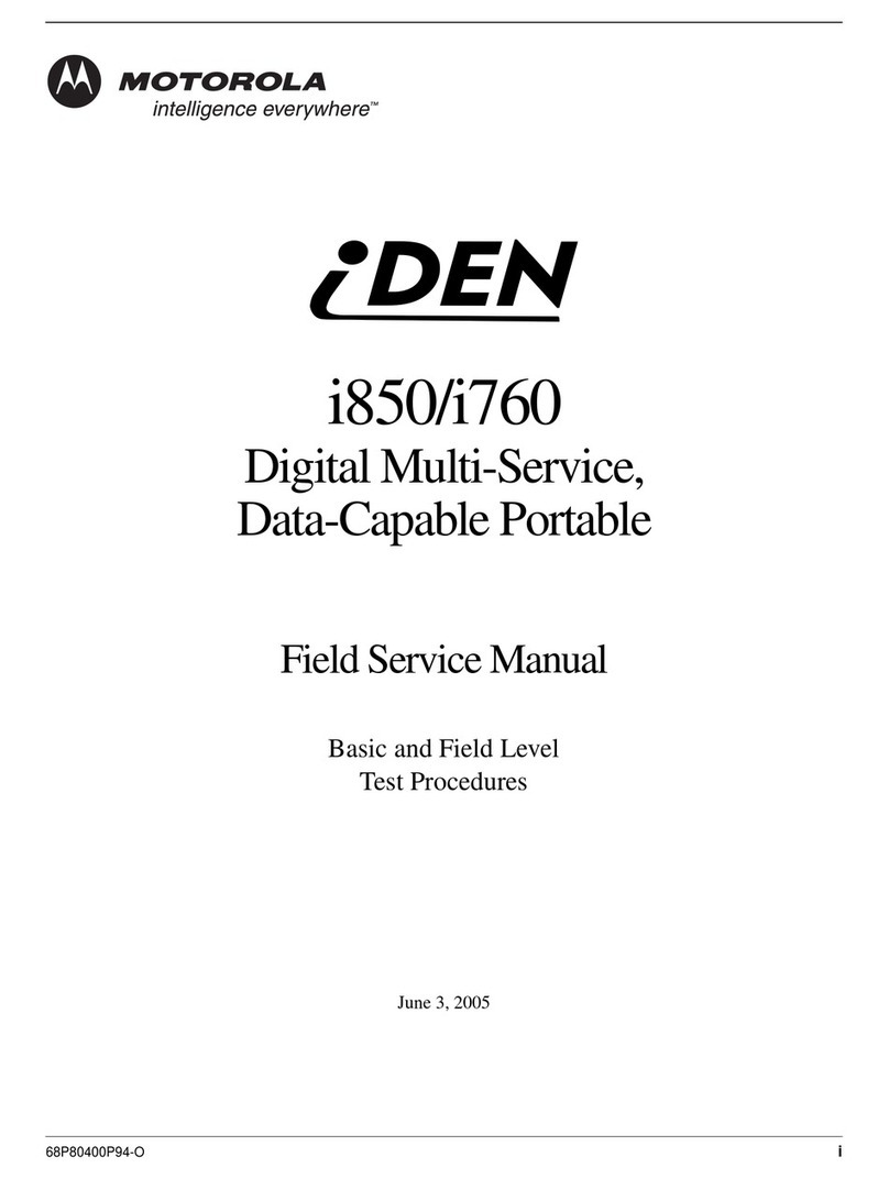 Motorola iDEN i850 Quick start guide