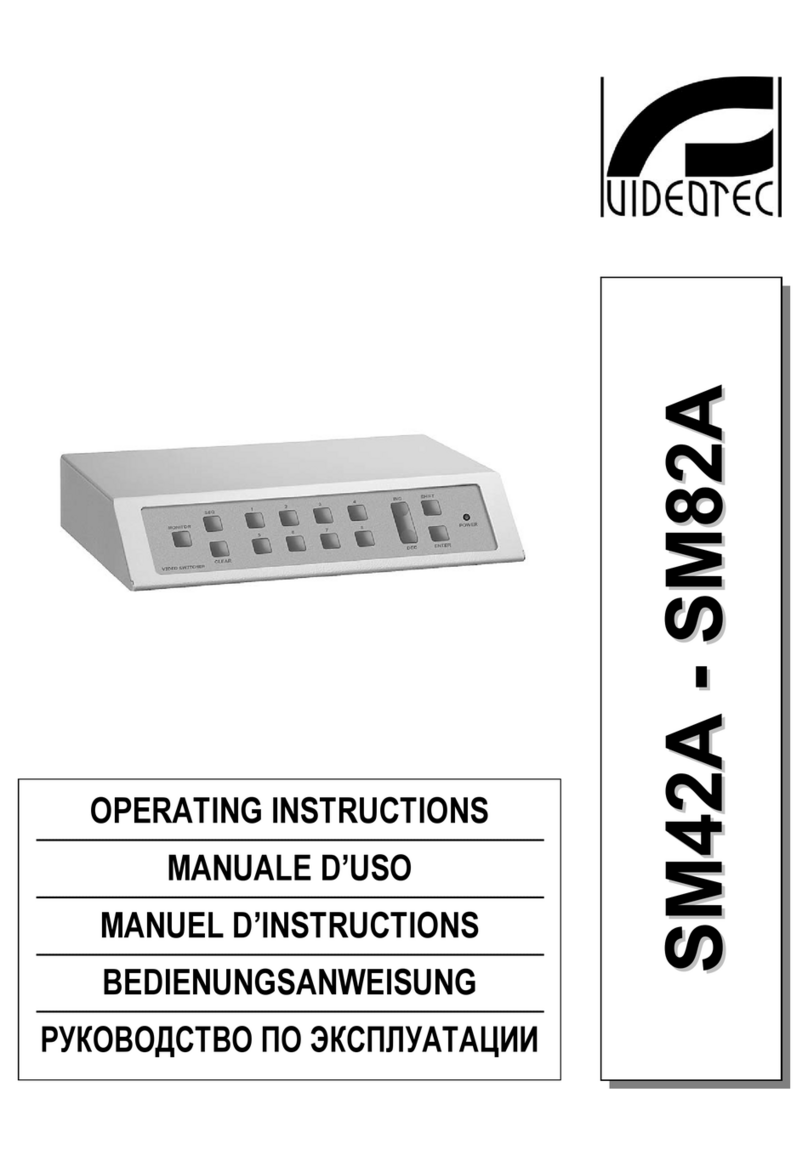 Videotec SM82A operating instructions