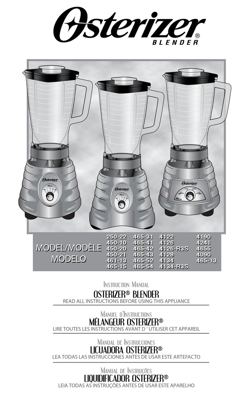 Osterizer 250-22 User manual