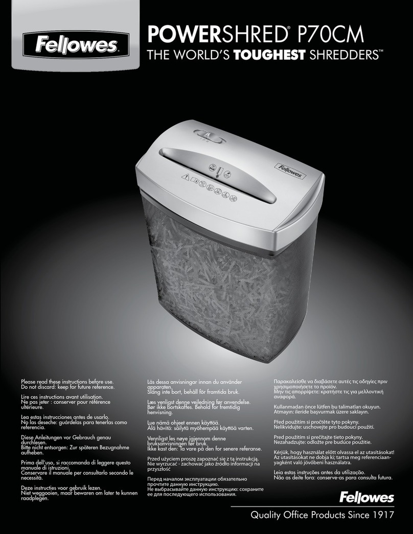 Fellowes POWERSHRED P70CM User manual