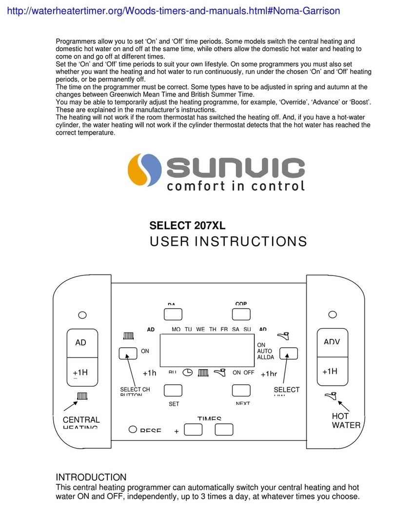 Sunvic SELECT 207XL User instructions