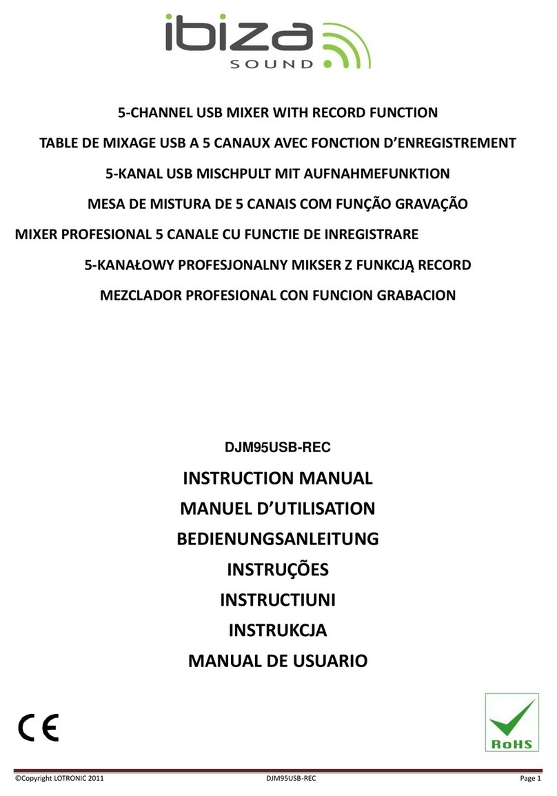 Ibiza sound DJM95USB-REC instruction manual