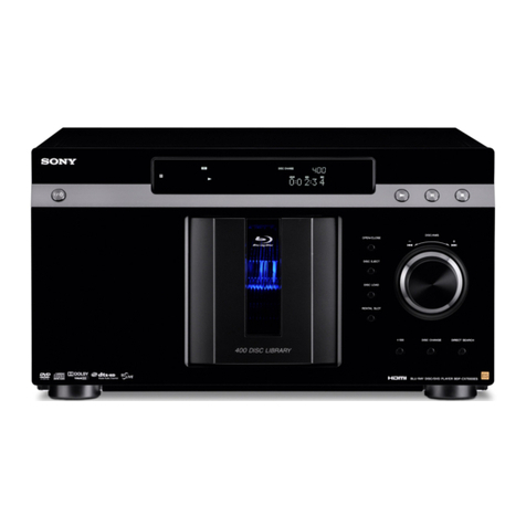 Sony BDP-CX7000ES - 400 Blu-ray Disc Mega Changer User manual