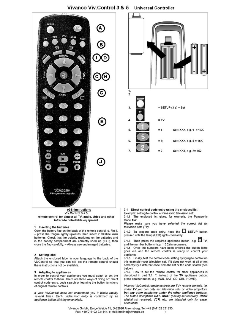 Vivanco Viv.Control 3 User manual Vivanco Viv.Control 3 User manual