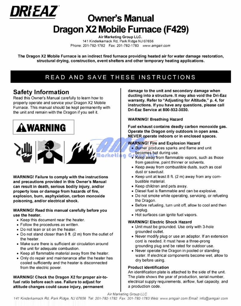 Drieaz Dragon X2 F429 owner's manual