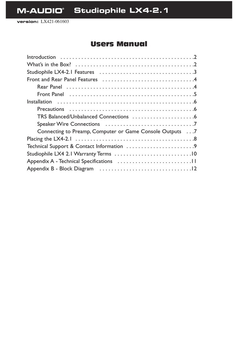 M-Audio LX4-2.1 User manual