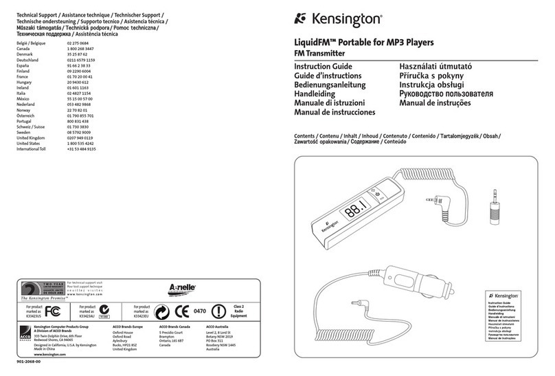 Kensington liquidfm Instruction guide
