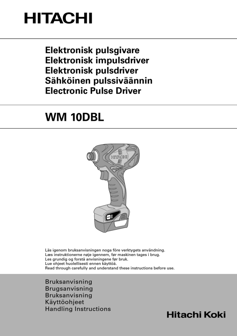 Hitachi WM 10DBL User manual