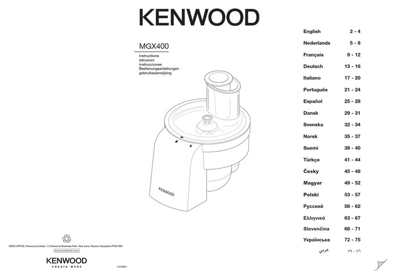 Kenwood MGX400 User manual