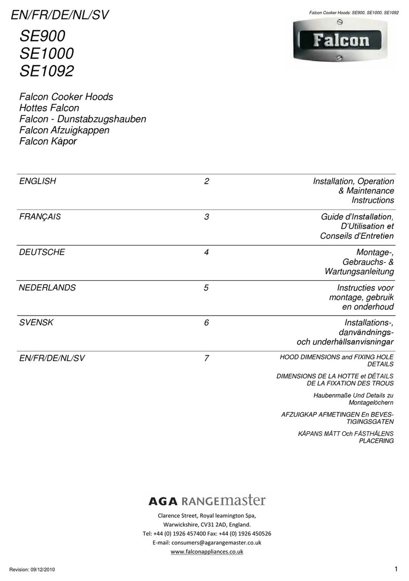 Falcon SE900 Installation, operation & maintenance instructions