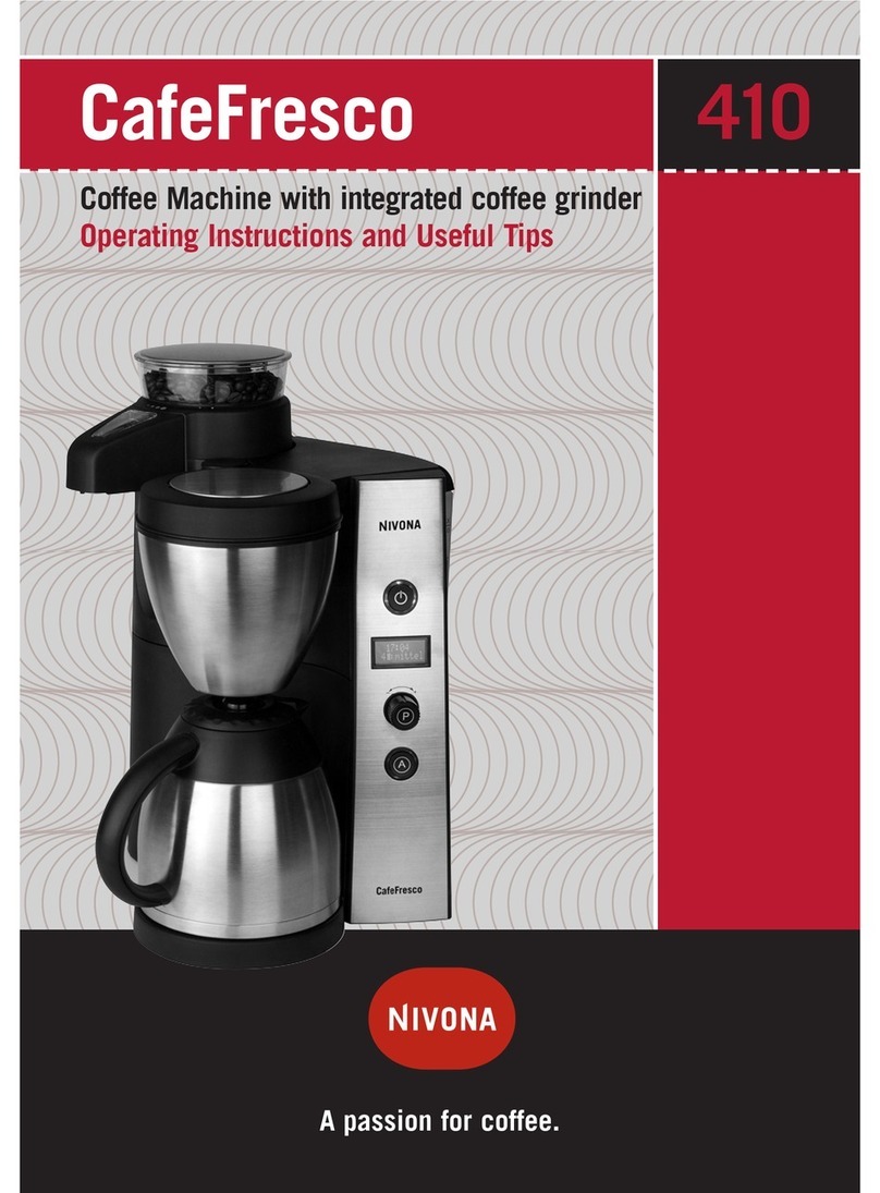 Nivona cafefresco 410 operating instructions