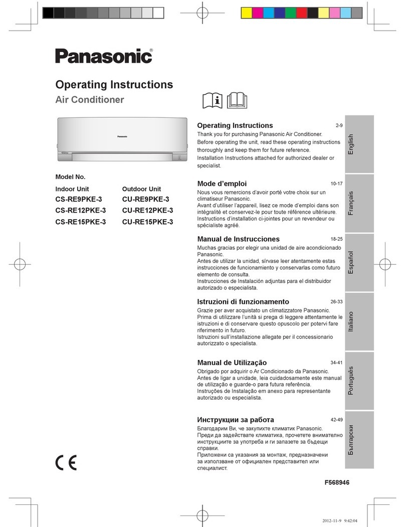 Panasonic CS-RE9PKE-3 User manual Panasonic CS-RE9PKE-3 User manual