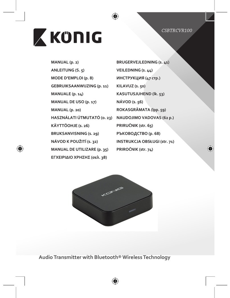 Konig CSBTRCVR100 User manual