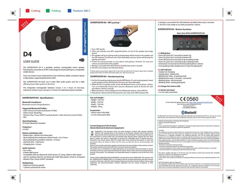 SUPERTOOTH D4 user guide