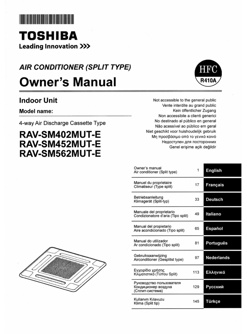Toshiba RAV-SM402MUT-E User manual