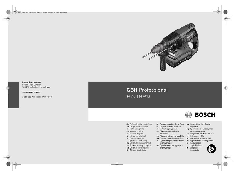 Bosch GBH 36 VF-Li Professional User manual