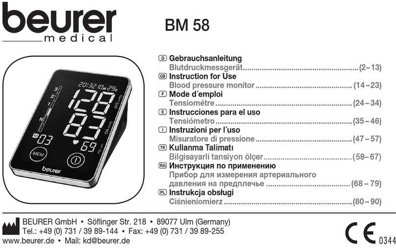 Beurer BM 58 User manual