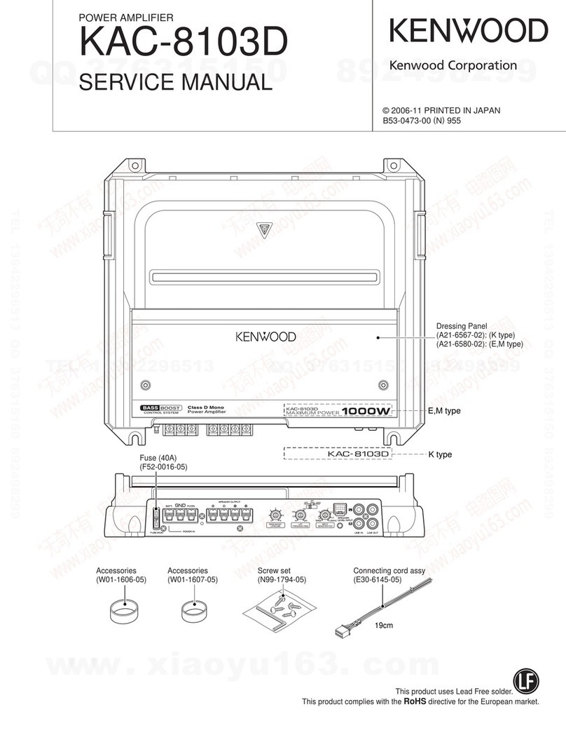 Kenwood KAC-8103D - Amplifier Service manual Kenwood KAC-8103D - Amplifier Service manual