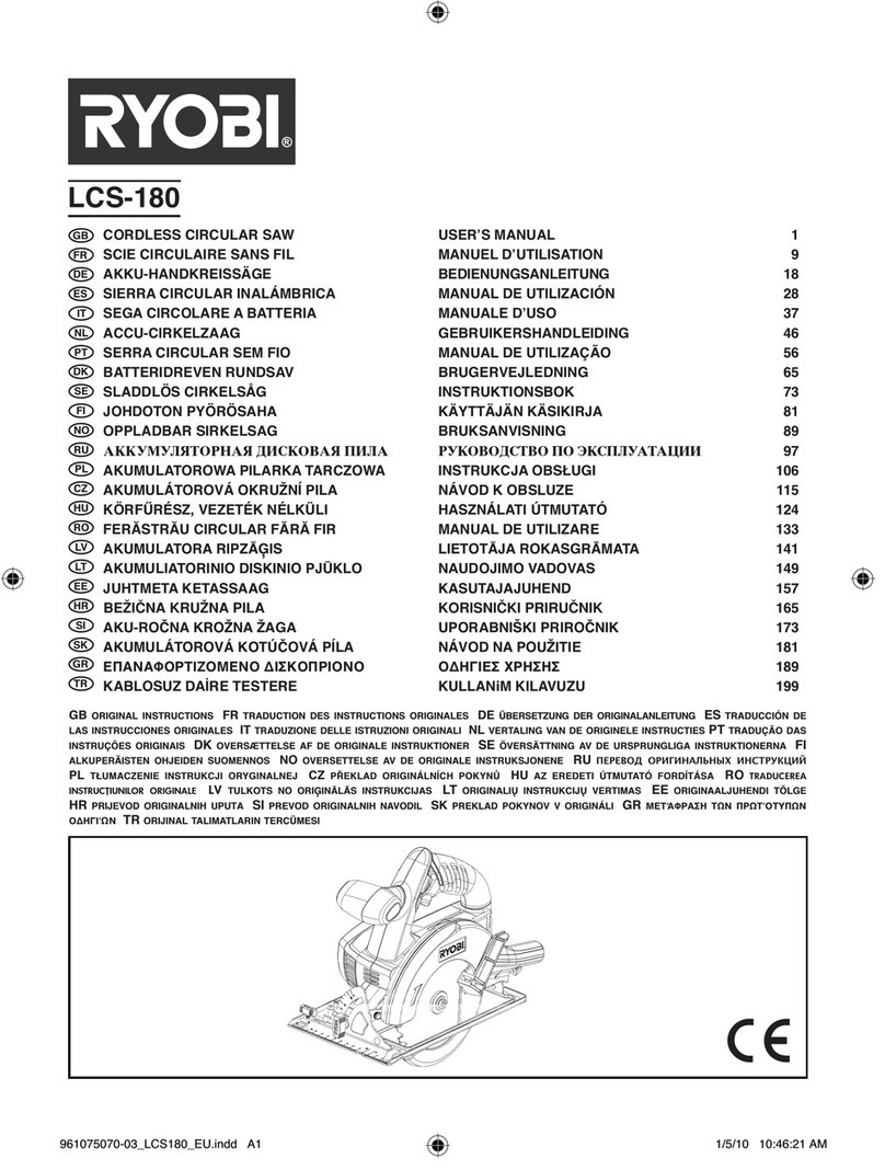 Ryobi LCS-180 user manual