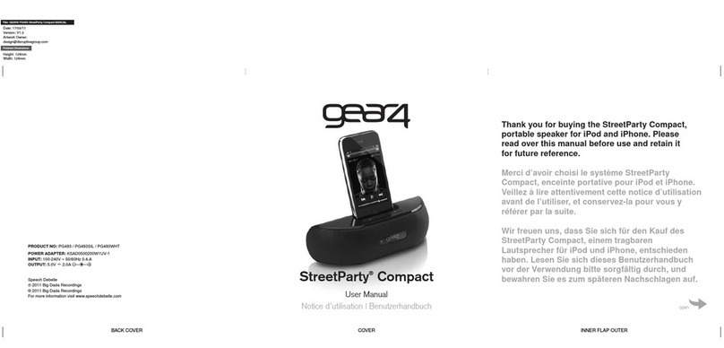 Gear4 StreetParty Compact User manual