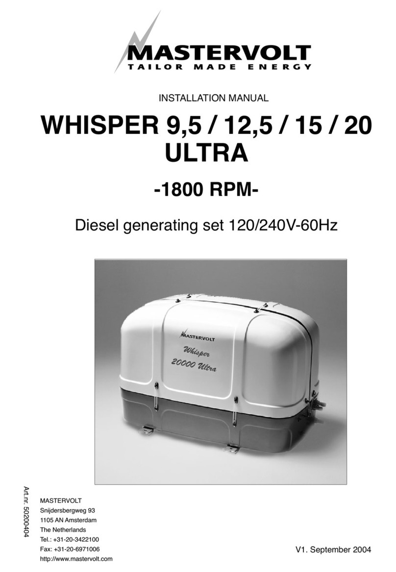 Mastervolt WHISPER 9 installation manual Mastervolt WHISPER 9 installation manual