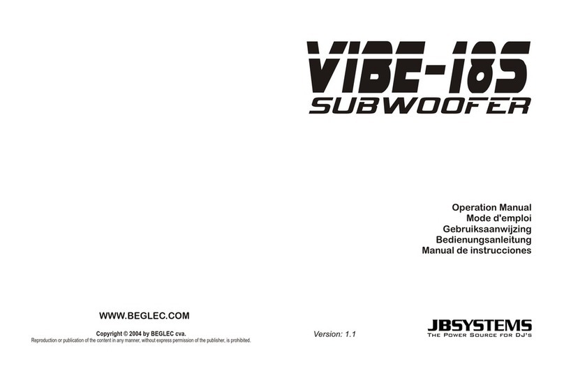 JB Systems VIBE-18S Operation manual