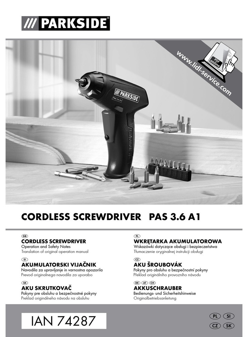 Parkside PAS 3.6 A1 User manual