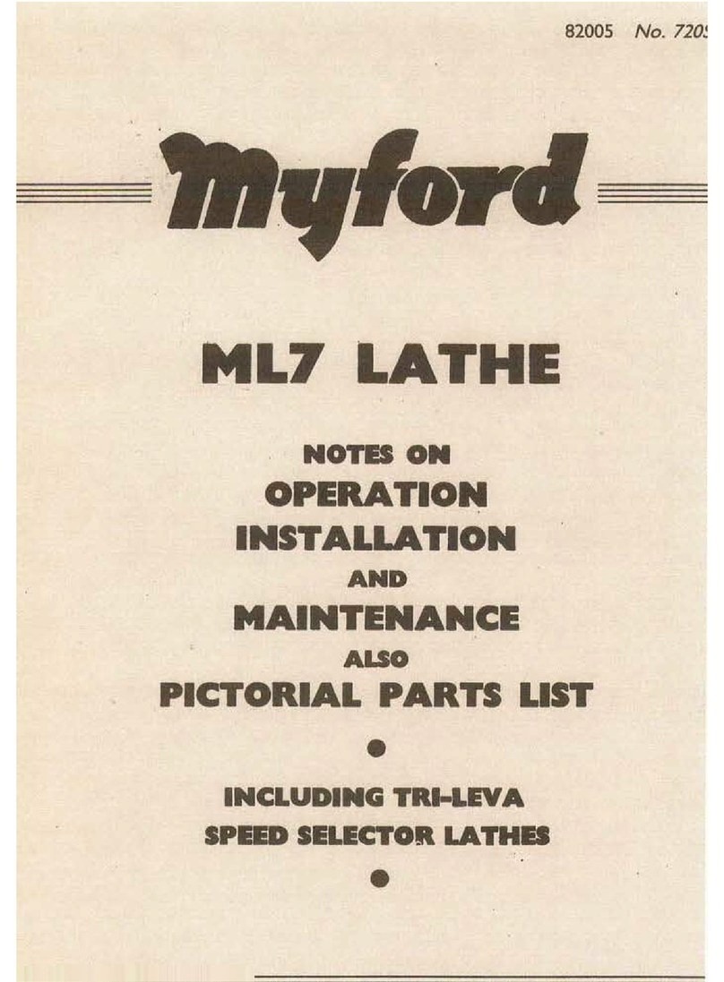 Myford ML7 Operation installation and maintenance