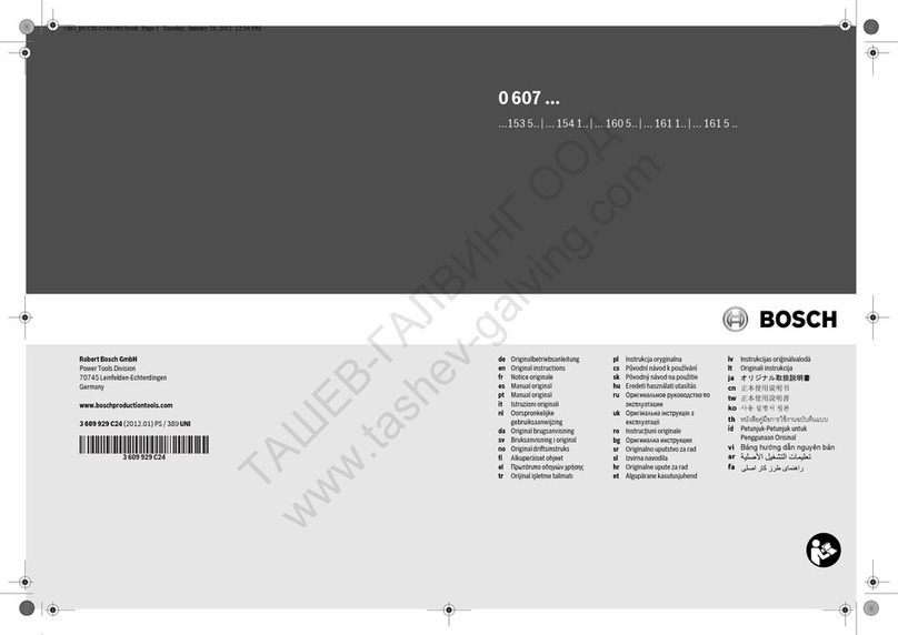 Bosch 0 607 154 Series User manual