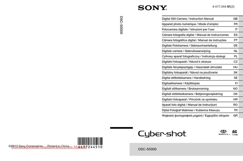 Sony Cyber-shot DSC-S5000 instruction manual