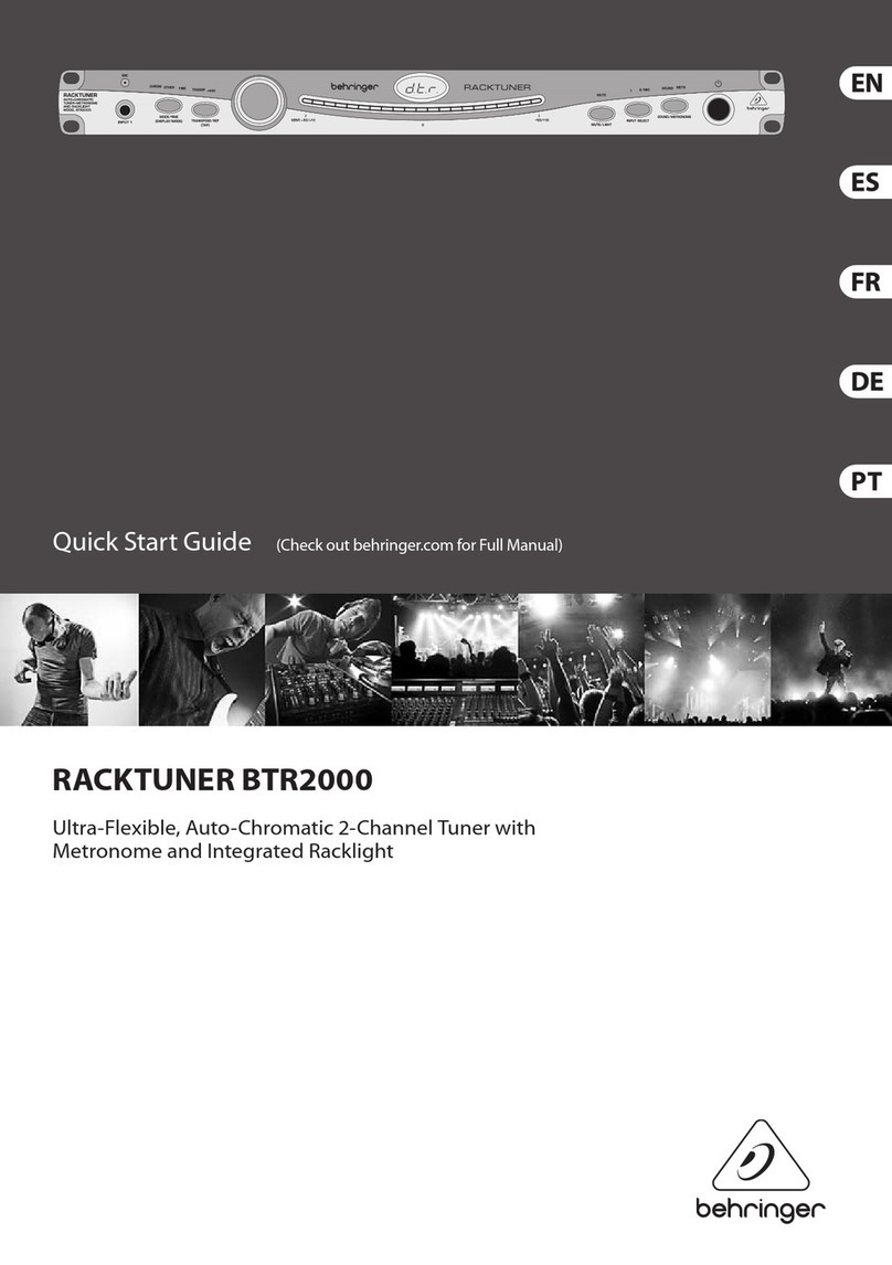 Behringer Racktuner BTR2000 quick start guide