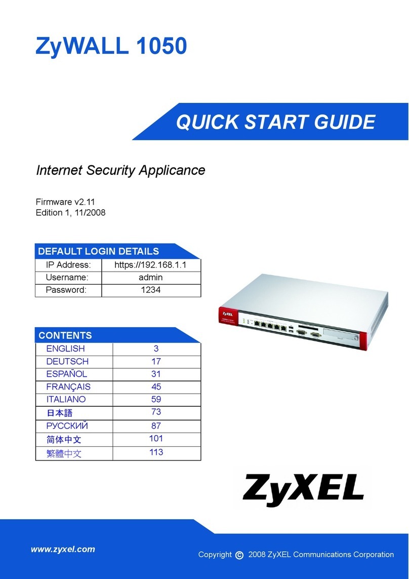 ZyXEL Communications ZyWALL 1050 quick start guide